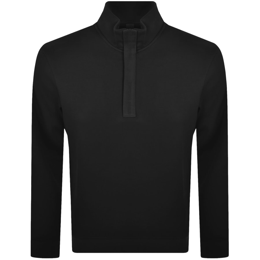 Image number 1 for Armani Exchange Quarter Zip Sweatshirt Black