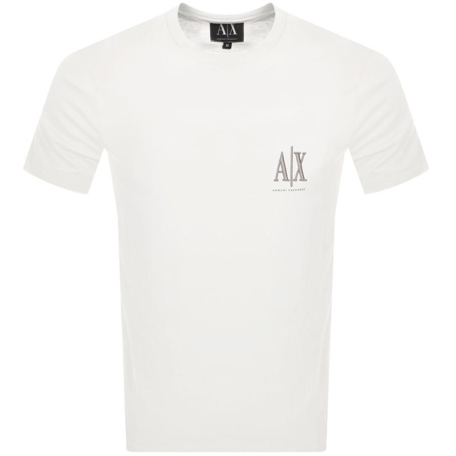Image number 1 for Armani Exchange Logo T Shirt Off White