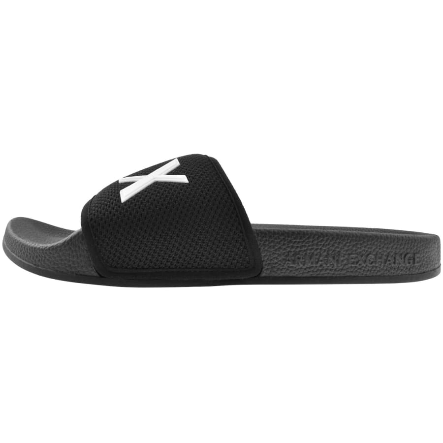 Image number 2 for Armani Exchange Logo Sliders Black