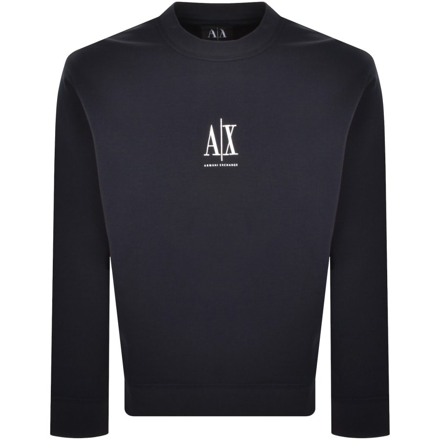 Image number 1 for Armani Exchange Logo Sweatshirt Navy