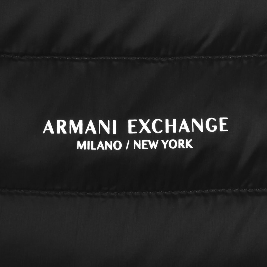 Image number 3 for Armani Exchange Hooded Down Jacket Black