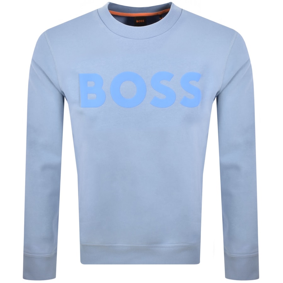 Image number 1 for BOSS We Basic Crew Neck Sweatshirt Blue