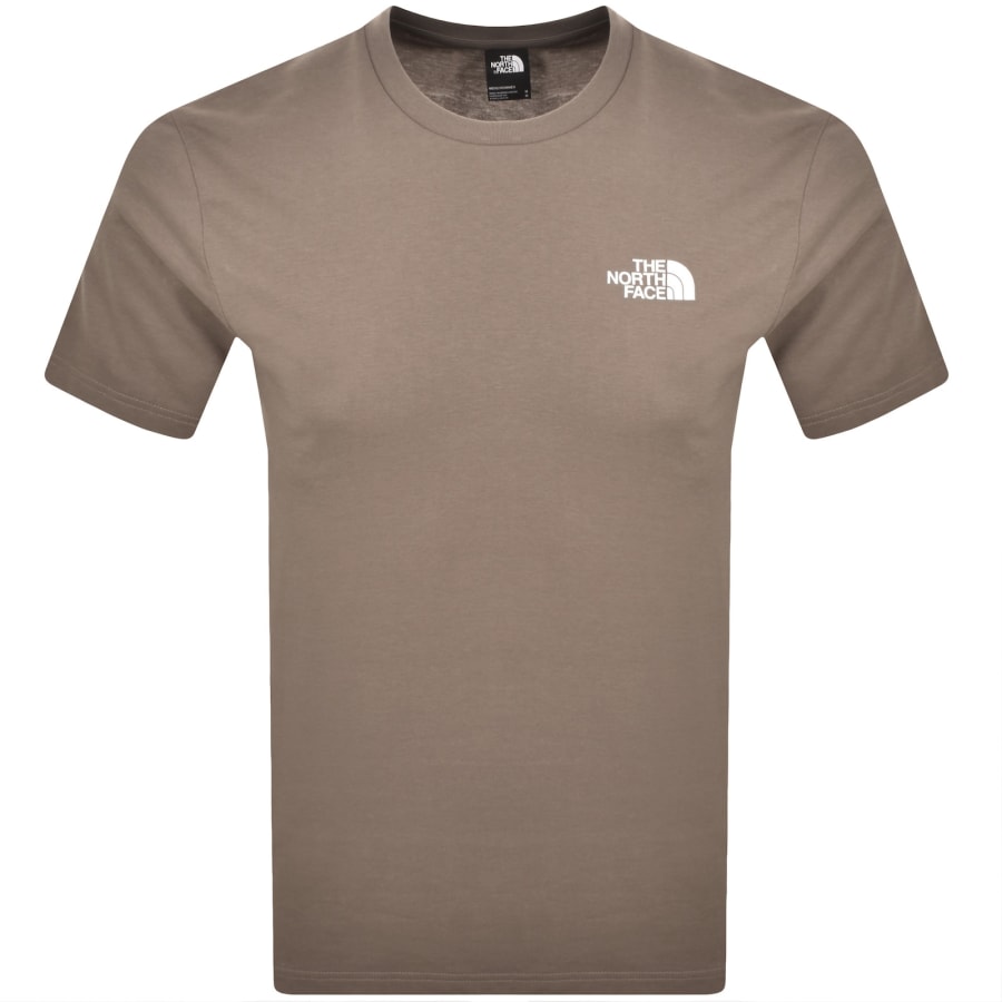 Image number 1 for The North Face Simple Dome T Shirt Brown