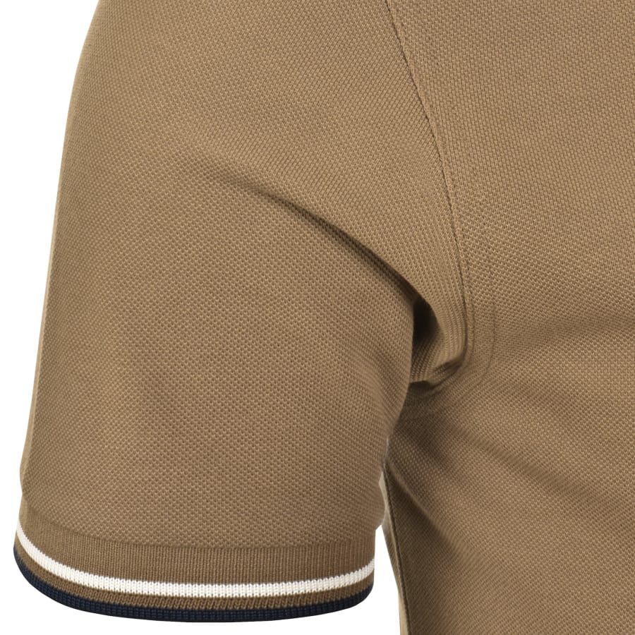 Image number 5 for Fred Perry Twin Tipped Polo T Shirt Brown