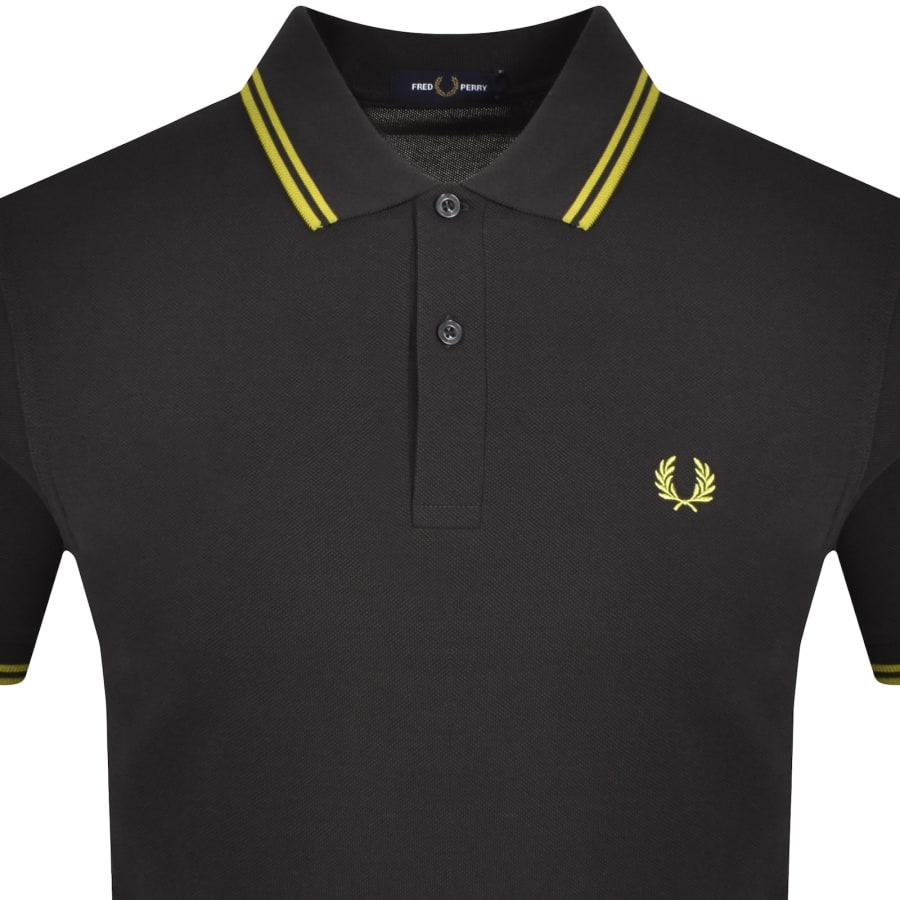 Image number 2 for Fred Perry Twin Tipped Polo T Shirt Grey