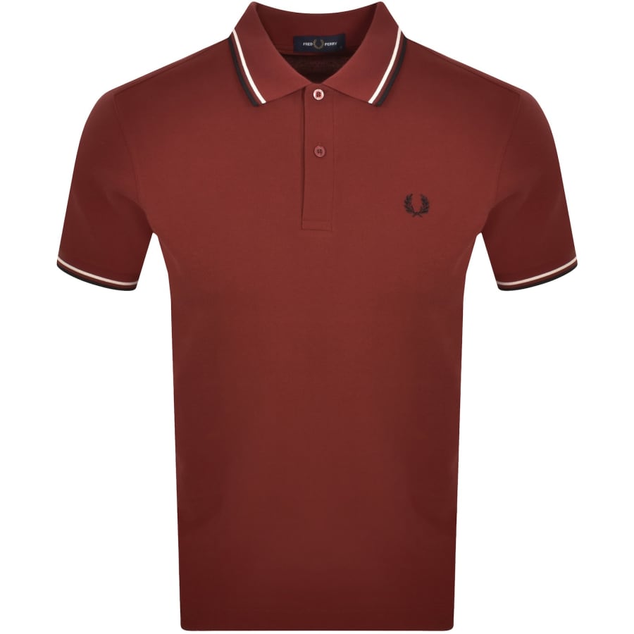 Image number 1 for Fred Perry Twin Tipped Polo T Shirt Red