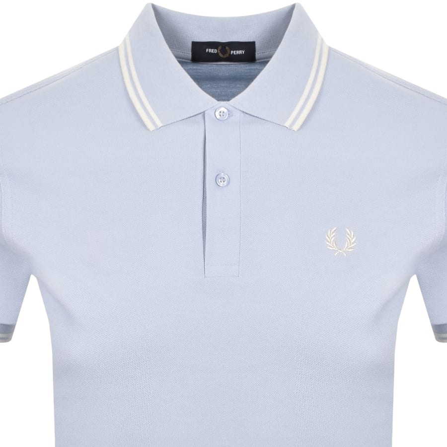 Image number 2 for Fred Perry Twin Tipped Polo T Shirt Blue