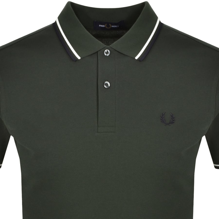 Image number 2 for Fred Perry Twin Tipped Polo T Shirt Green