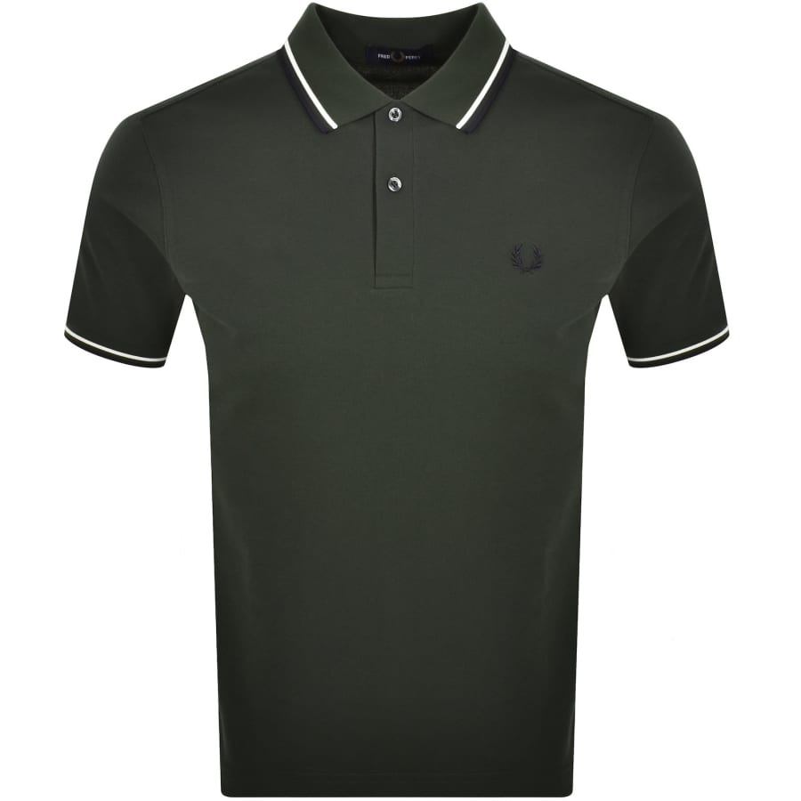 Image number 1 for Fred Perry Twin Tipped Polo T Shirt Green