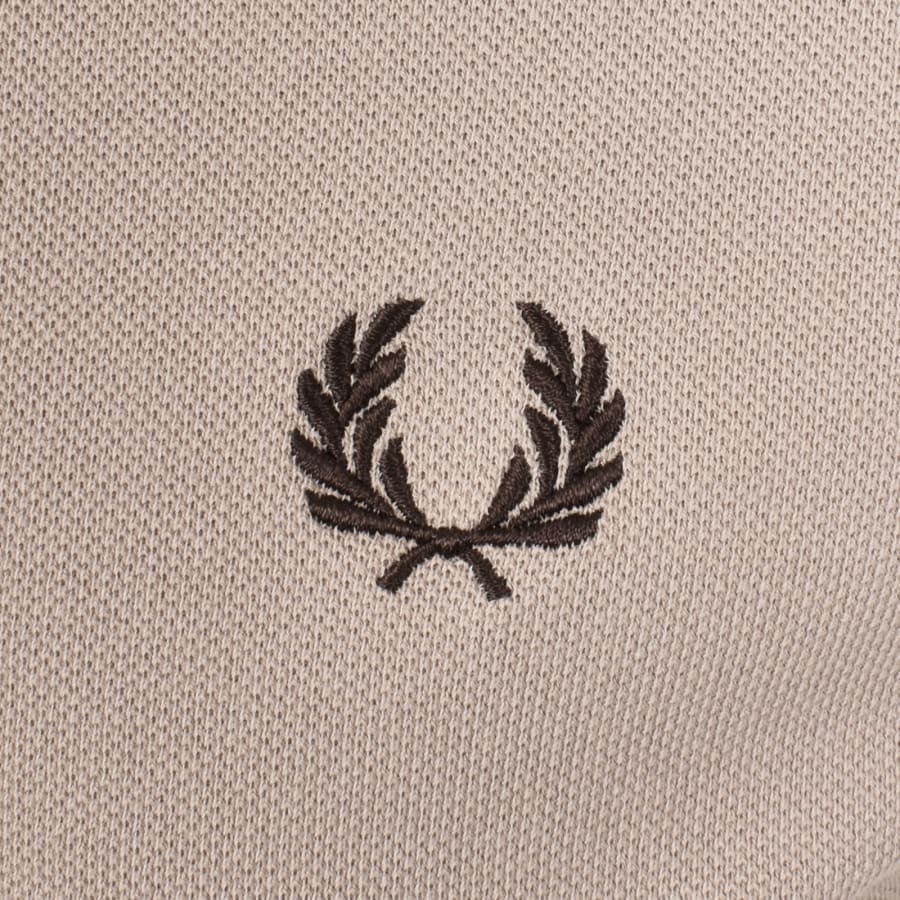 Image number 3 for Fred Perry Twin Tipped Polo T Shirt Beige