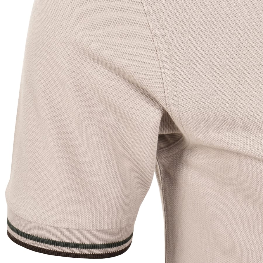Image number 5 for Fred Perry Twin Tipped Polo T Shirt Beige