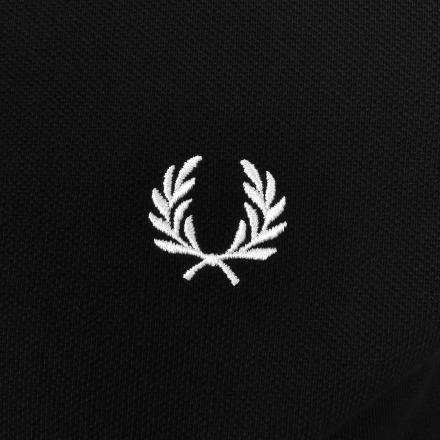 Image number 3 for Fred Perry Long Sleeved Pique Polo T Shirt Black
