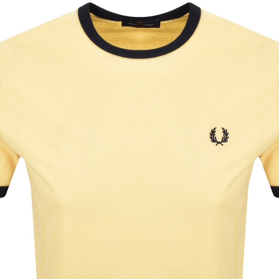 Image number 2 for Fred Perry Ringer T Shirt Champions Gold