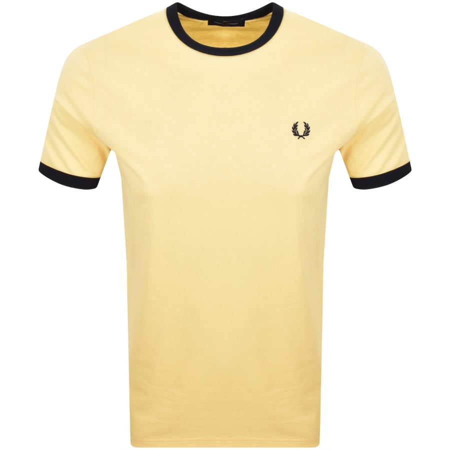 Image number 1 for Fred Perry Ringer T Shirt Champions Gold