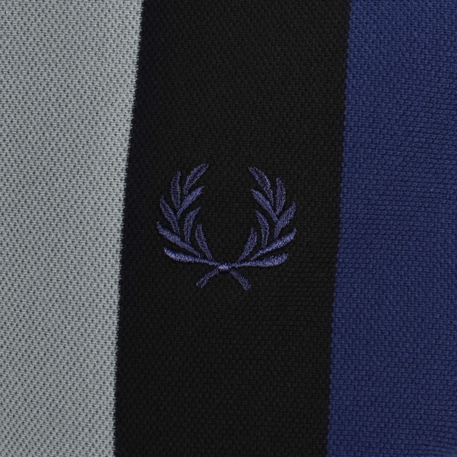 Image number 3 for Fred Perry Vertical Stripe T Shirt Black