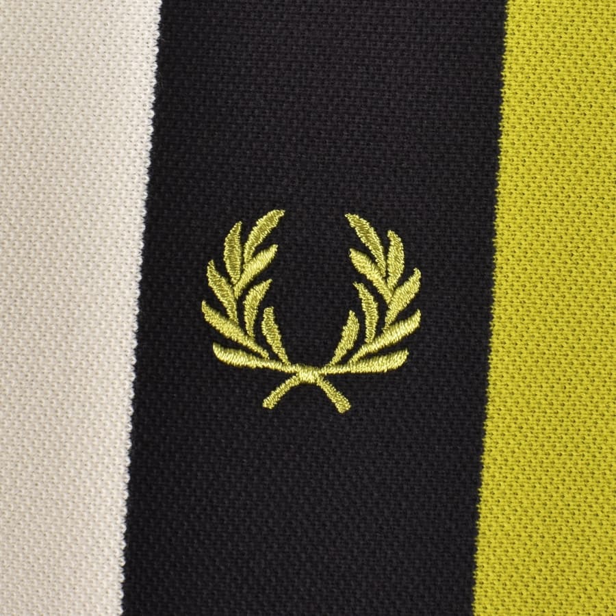 Image number 3 for Fred Perry Vertical Stripe T Shirt Anchor Grey