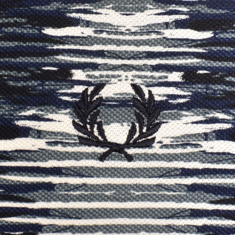 Image number 3 for Fred Perry Soundwave Glitch T Shirt Blue
