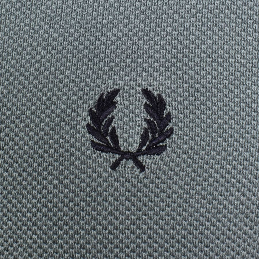 Image number 3 for Fred Perry Pique Stitch Jumper Stockport Blue