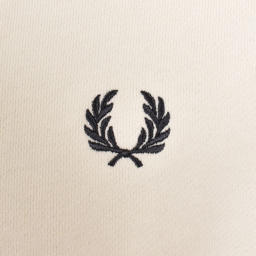 Image number 3 for Fred Perry Half Zip Sweatshirt Ecru