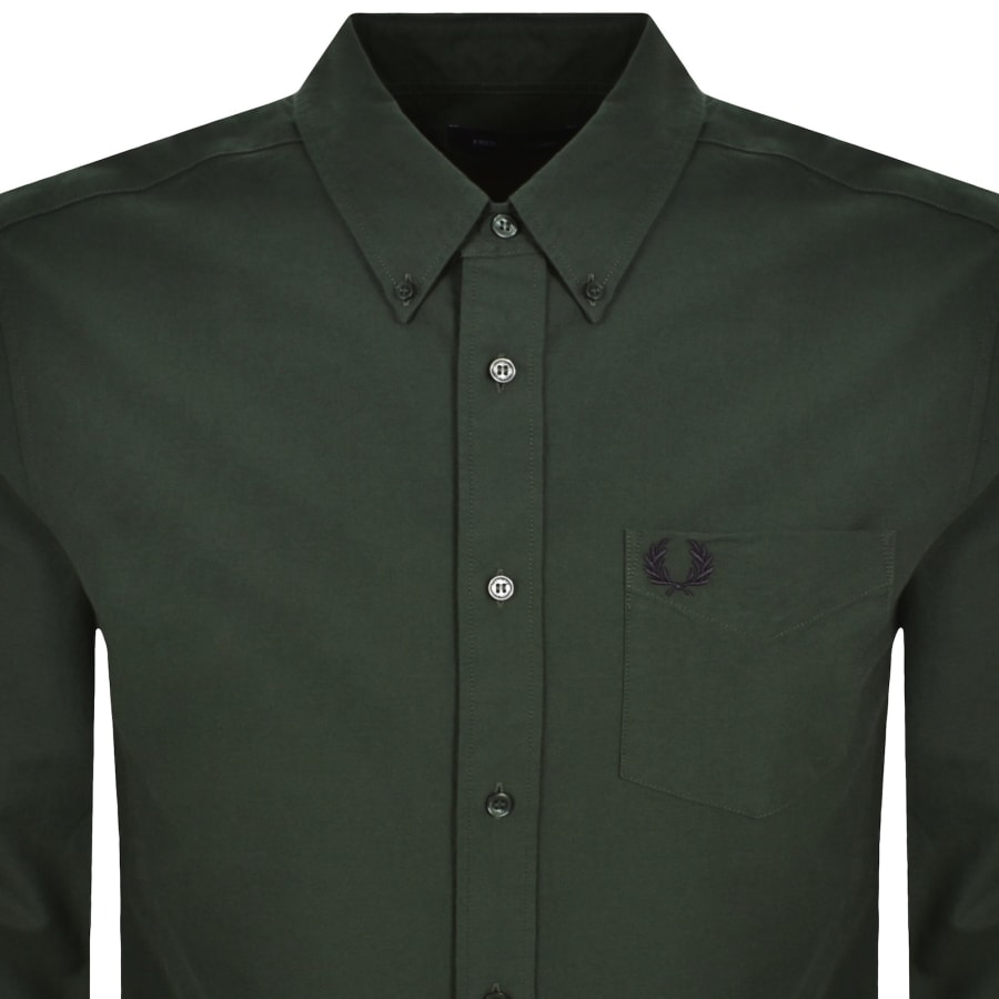 Image number 2 for Fred Perry Oxford Shirt Court Green