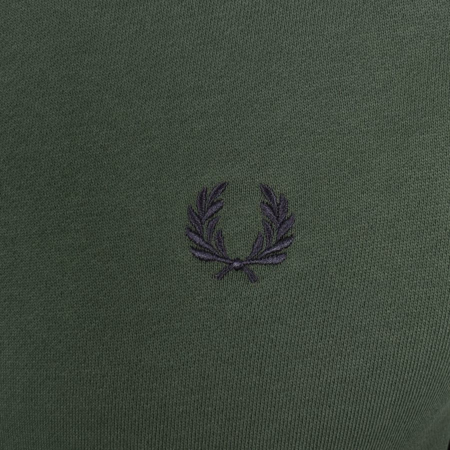 Image number 3 for Fred Perry Tipped Hoodie Court Green