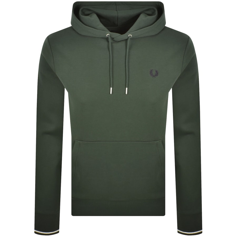 Image number 1 for Fred Perry Tipped Hoodie Court Green
