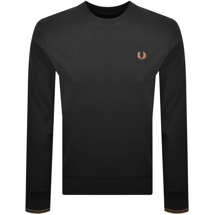 Image number 1 for Fred Perry Crew Neck Sweatshirt Black