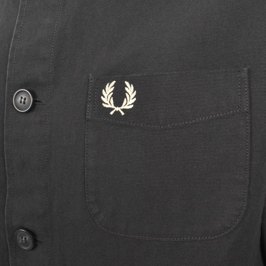Image number 3 for Fred Perry Canvas Overshirt Anchor Grey