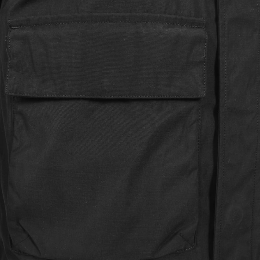 Image number 4 for Fred Perry Raglan Utility Overshirt Black