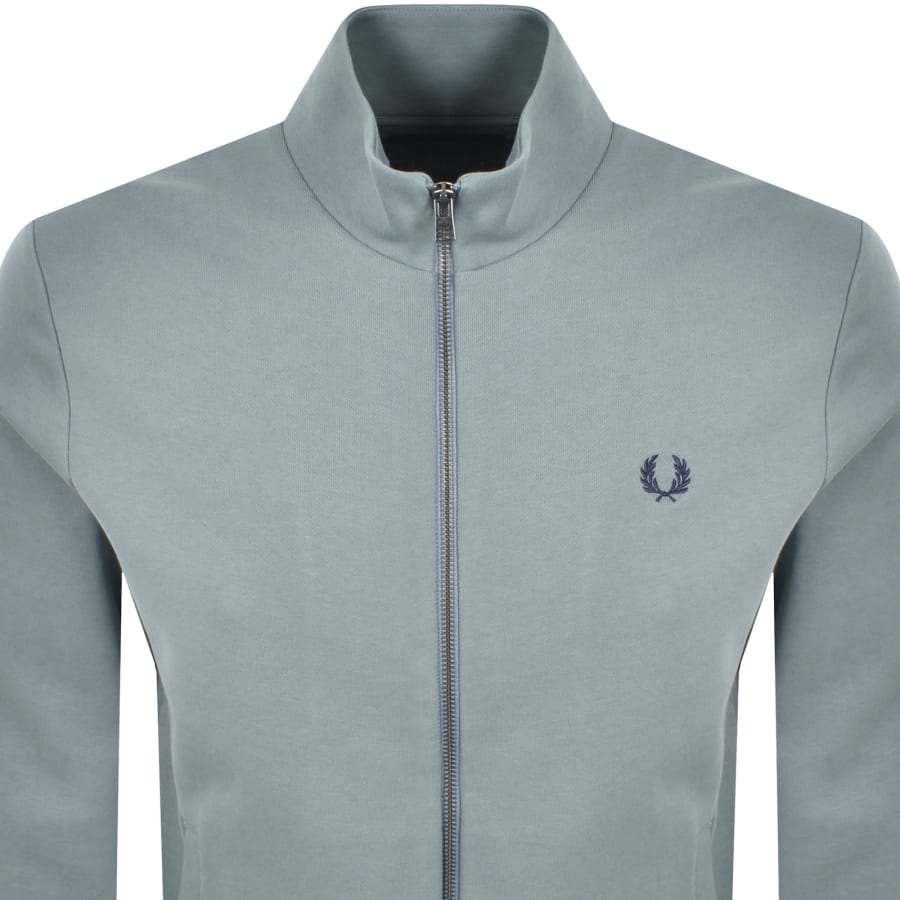 Image number 2 for Fred Perry Zip Through Sweatshirt Stockport Blue