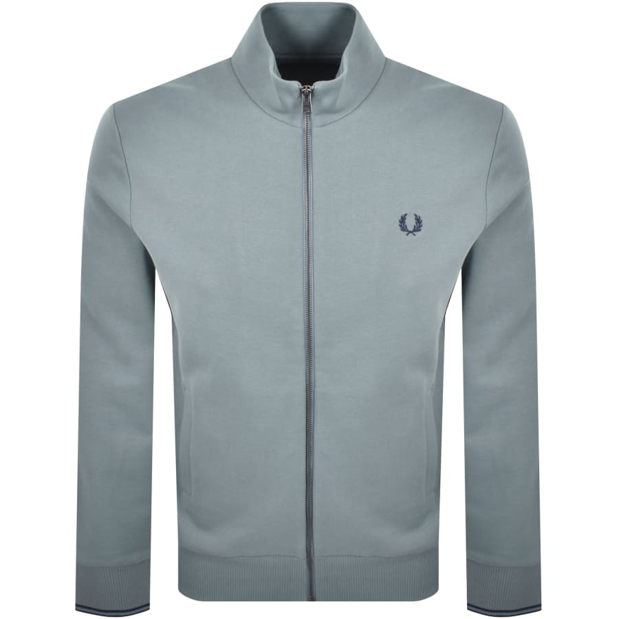 Image number 1 for Fred Perry Zip Through Sweatshirt Stockport Blue