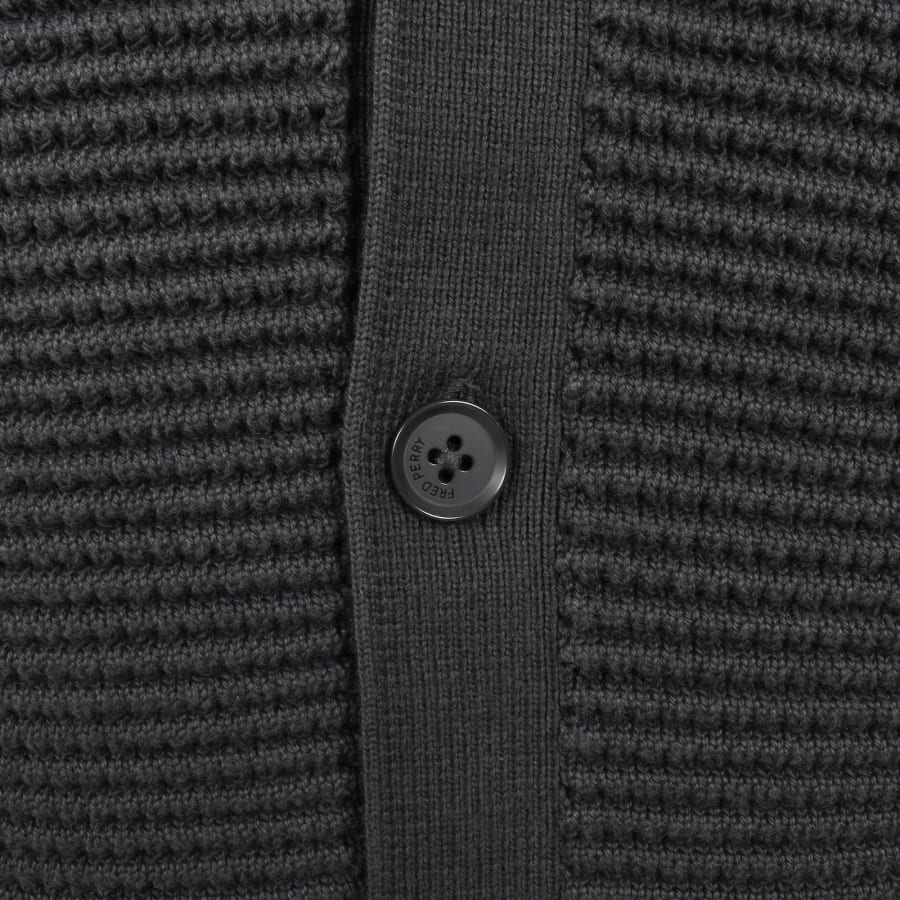 Image number 4 for Fred Perry Pointelle Cardigan Anchor Grey