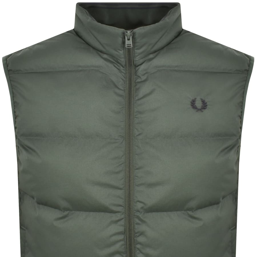 Image number 2 for Fred Perry Insulated Gilet Court Green