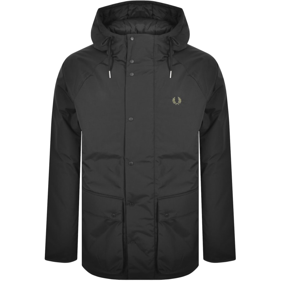 Image number 1 for Fred Perry Zip Through Padded Jacket Black