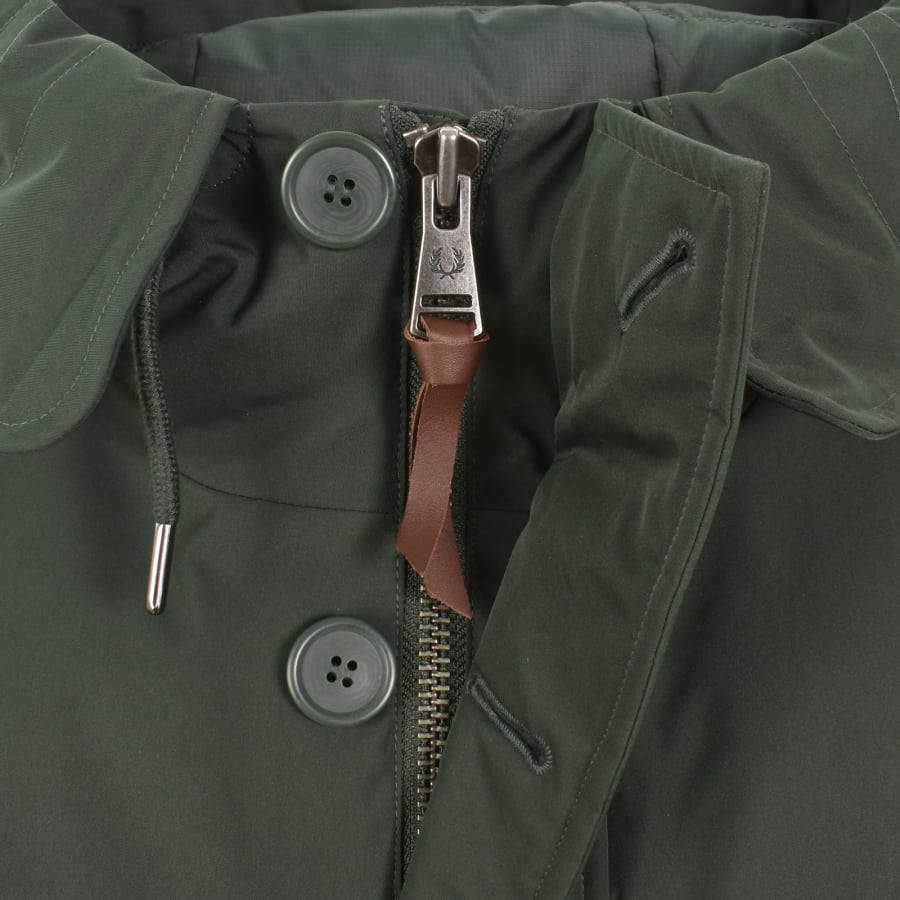 Image number 5 for Fred Perry Puffer Jacket Court Green