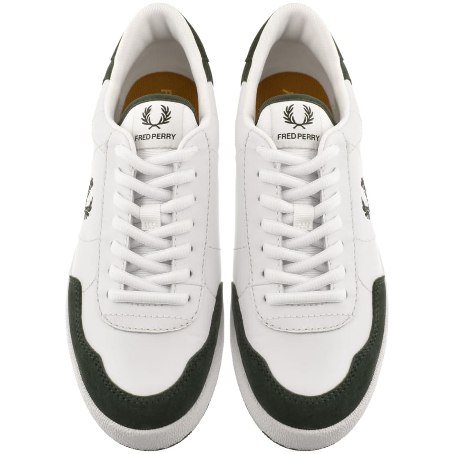 Image number 3 for Fred Perry B11 Trainers White And Green