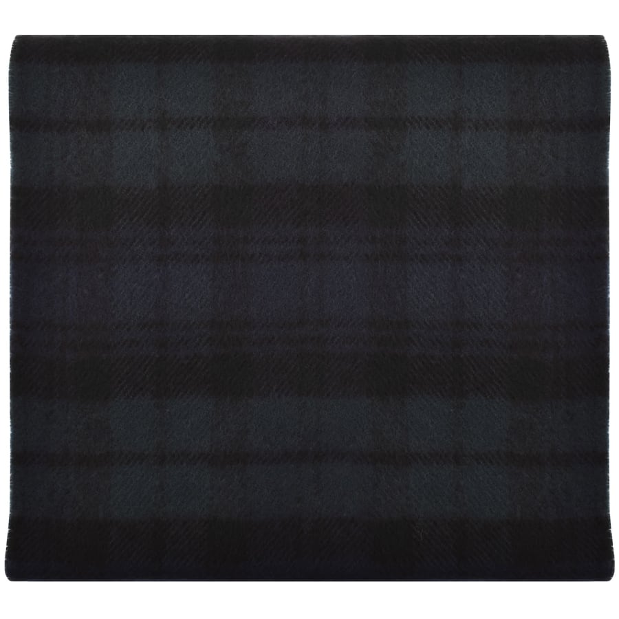 Image number 2 for Fred Perry Lambswool Tartan Scarf Black