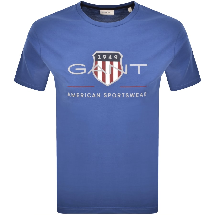 Image number 1 for Gant Original Archive Shield T Shirt Blue