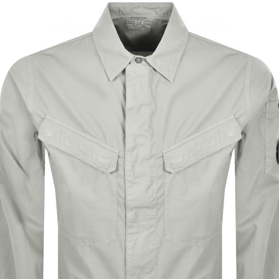 Image number 3 for CP Company Gabardine Overshirt Grey