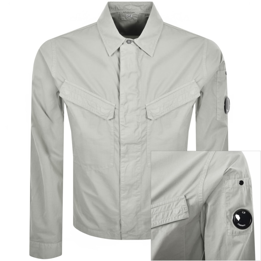 Image number 1 for CP Company Gabardine Overshirt Grey