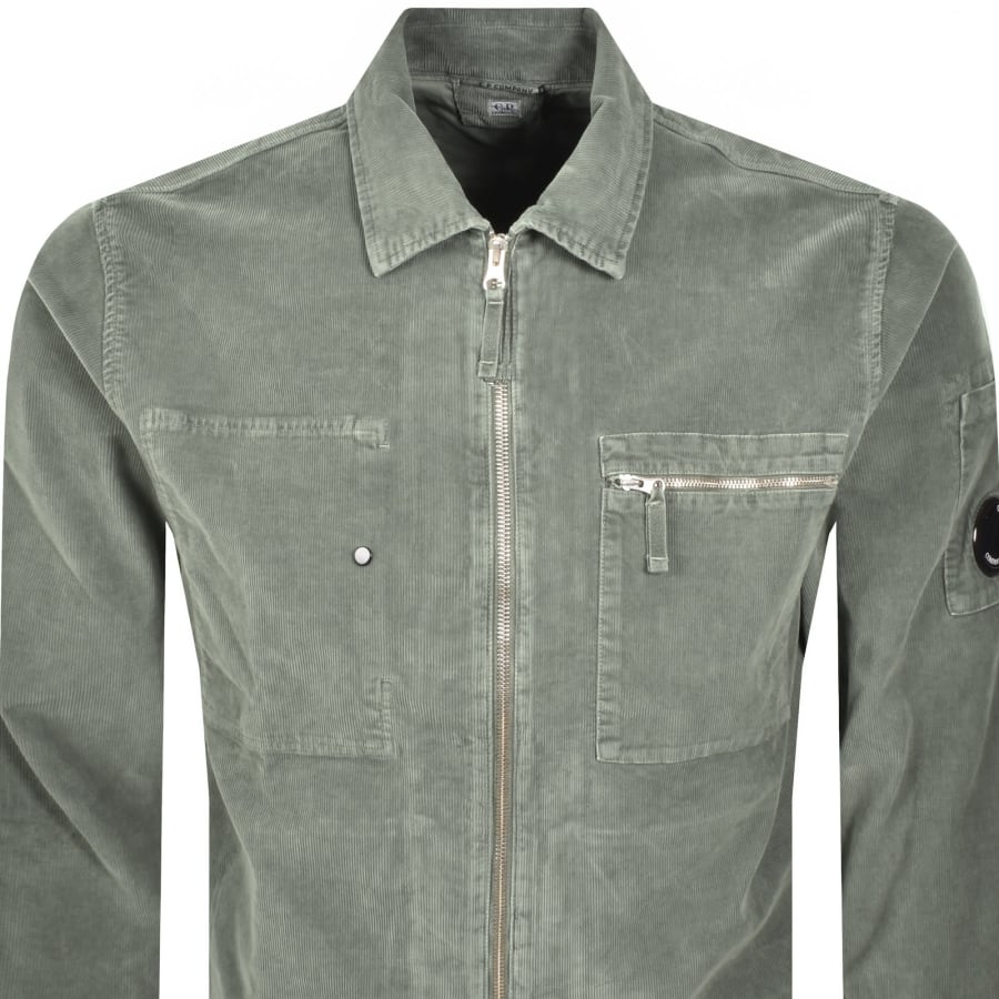 Image number 3 for CP Company Gabardine Overshirt Green