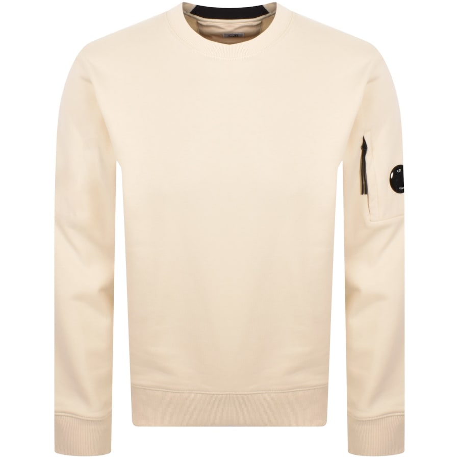 Image number 2 for CP Company Crew Neck Sweatshirt Cream