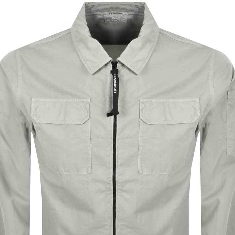 Image number 3 for CP Company Gabardine Overshirt Grey