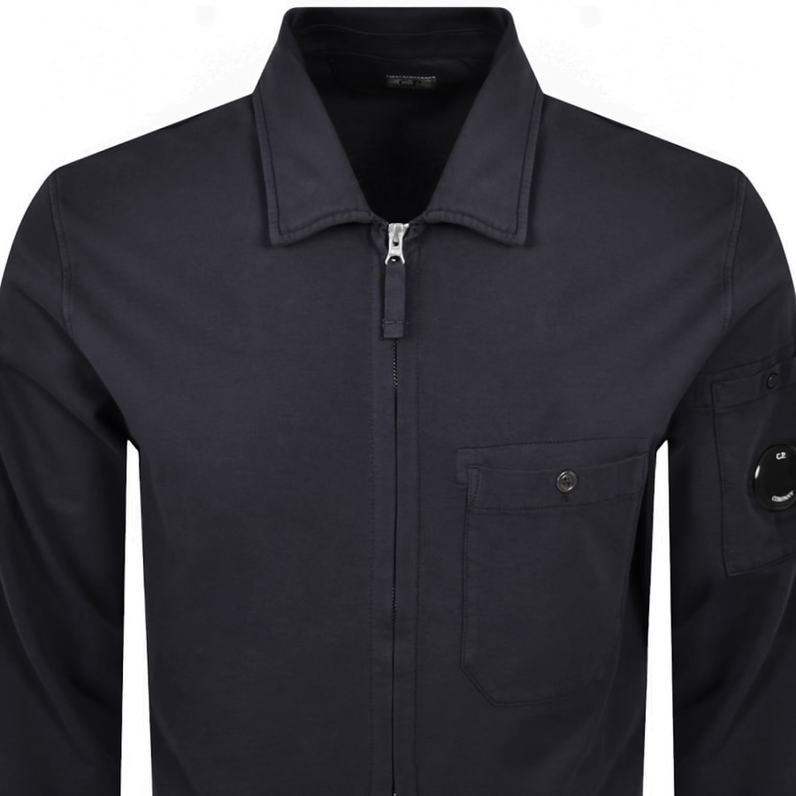 Image number 3 for CP Company Collared Sweatshirt Navy
