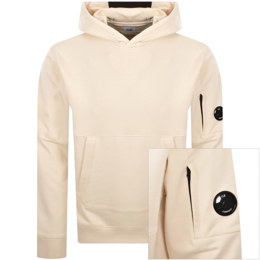 Image number 1 for CP Company Diagonal Raised Hoodie Cream