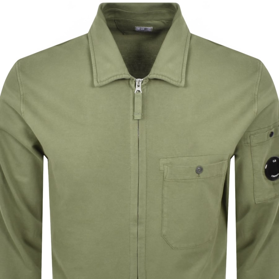 Image number 3 for CP Company Collared Sweatshirt Green