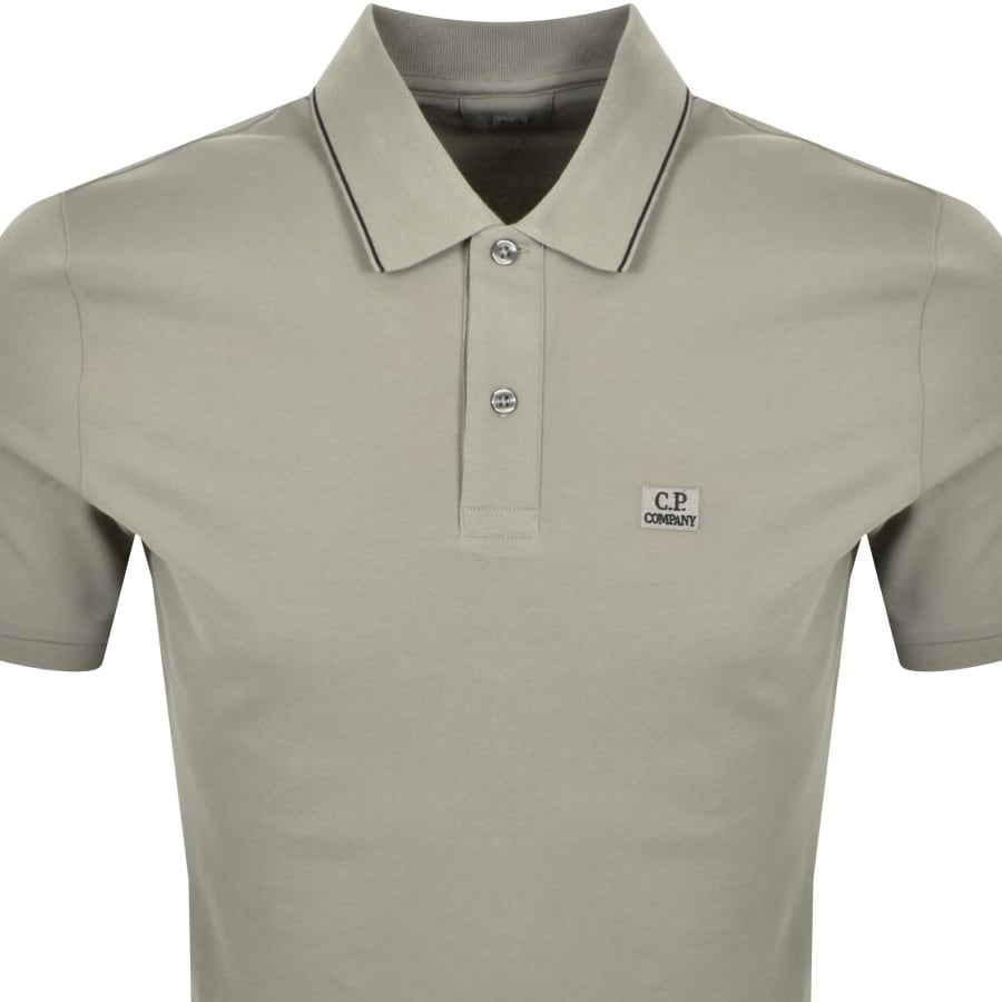Image number 2 for CP Company Tipped Polo T Shirt Fallen Rock