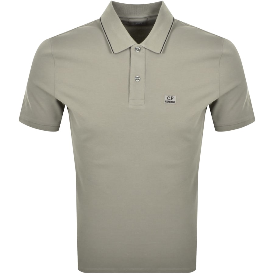 Image number 1 for CP Company Tipped Polo T Shirt Fallen Rock