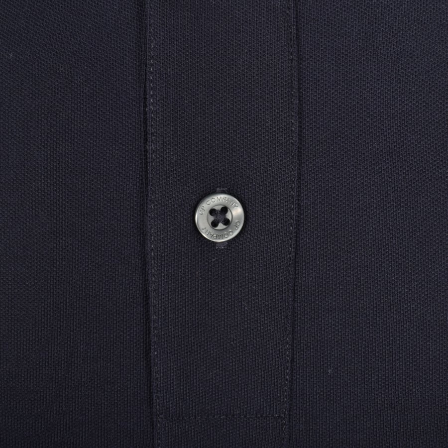 Image number 4 for CP Company Tipped Polo T Shirt Total Eclipse