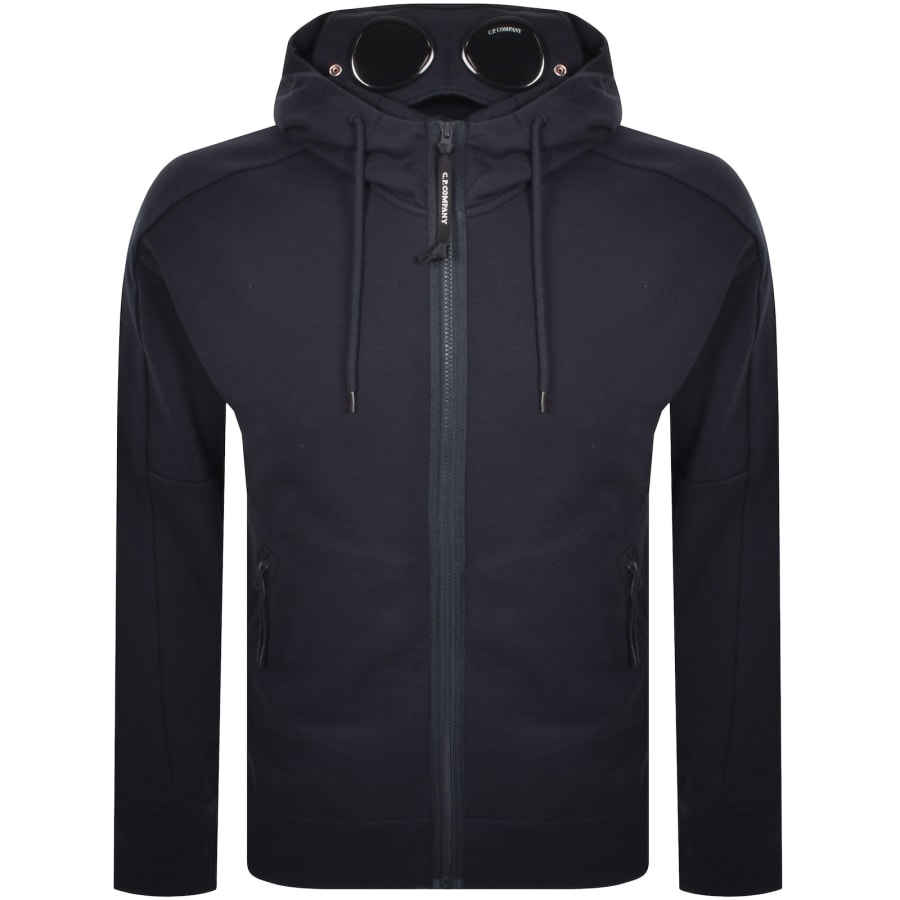 Image number 1 for CP Company Diagonal Hoodie Navy